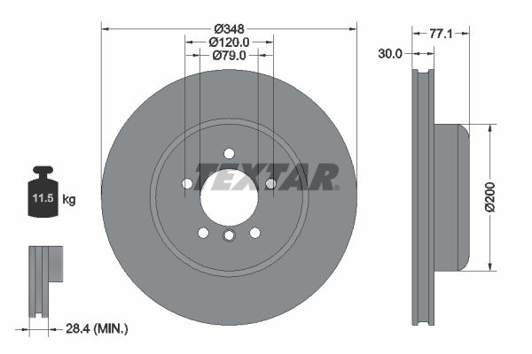 TEXTAR Тормозной диск 92141800