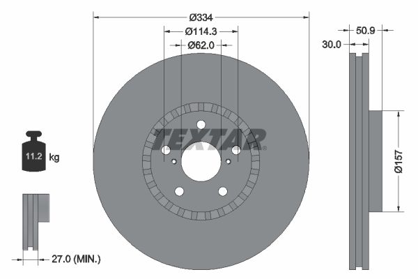 TEXTAR Bremžu diski 92147900