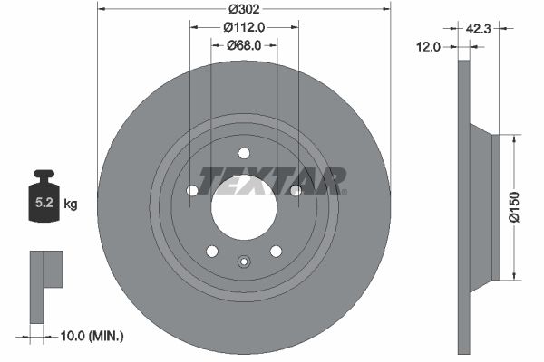 TEXTAR Bremžu diski 92159503