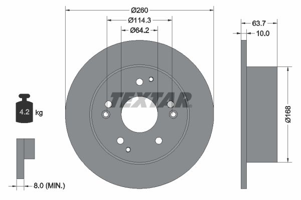 TEXTAR Bremžu diski 92169703