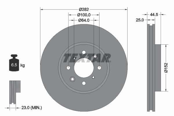 TEXTAR Bremžu diski 92170703