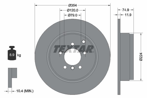 TEXTAR Bremžu diski 92174100