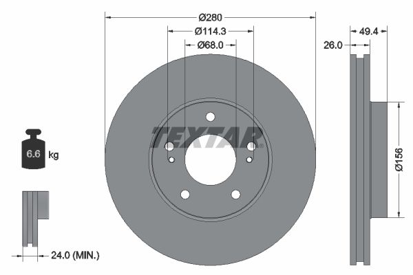 TEXTAR Bremžu diski 92179003