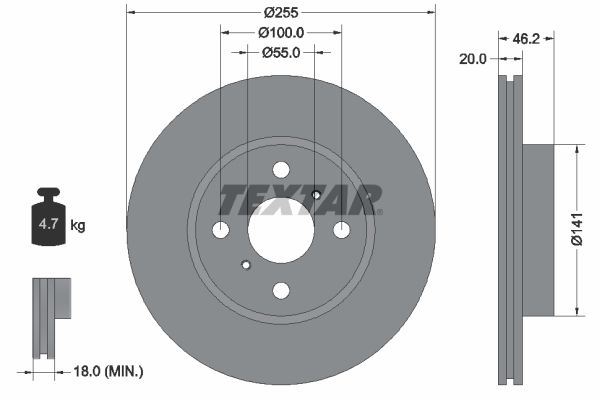 TEXTAR Bremžu diski 92199900