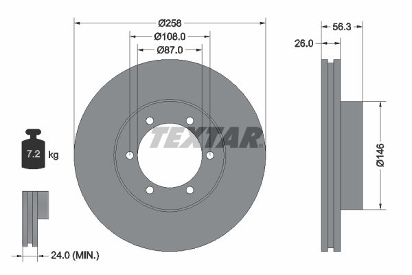 TEXTAR Bremžu diski 92226400