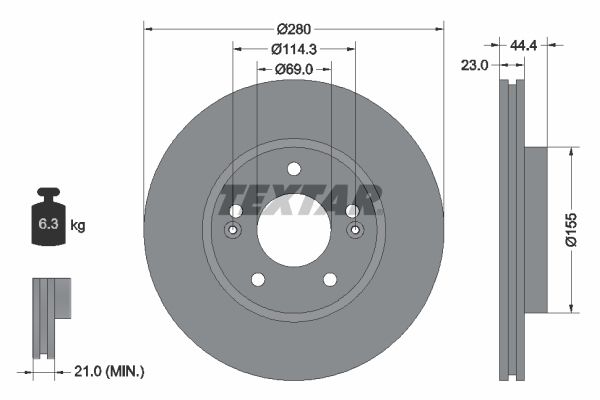 TEXTAR Bremžu diski 92243203