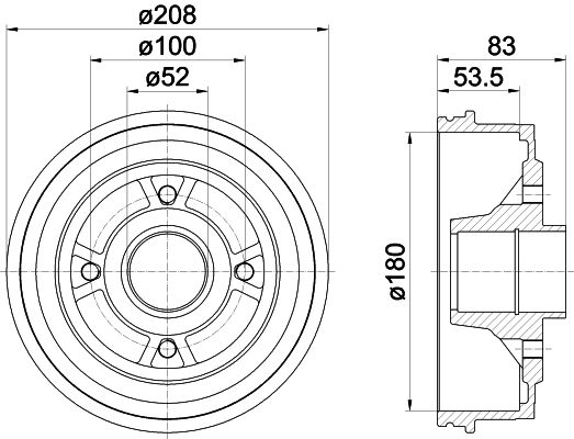 TEXTAR Тормозной барабан 94013500