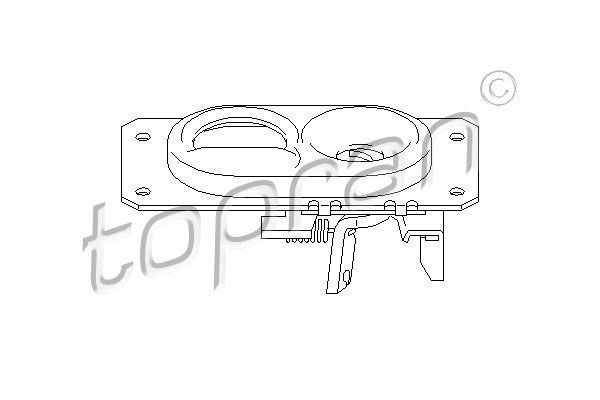 TOPRAN Замок капота 107 406