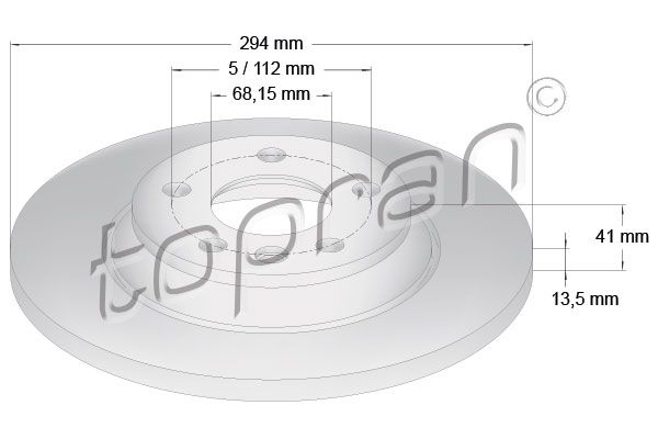 TOPRAN Тормозной диск 107 692