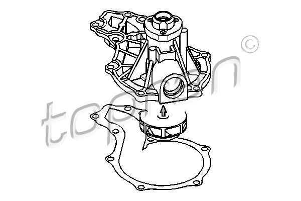 TOPRAN Водяной насос 108 238