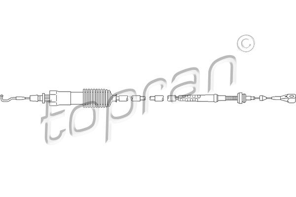 TOPRAN Тросик газа 109 714