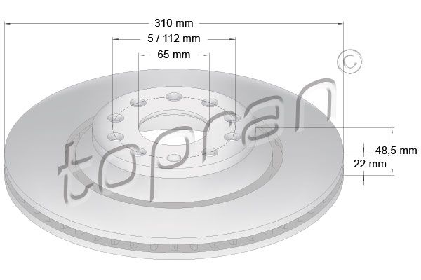 TOPRAN Тормозной диск 110 418