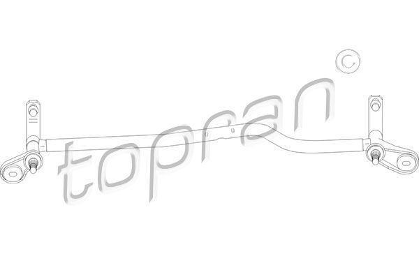 TOPRAN Система тяг и рычагов привода стеклоочистителя 110 697