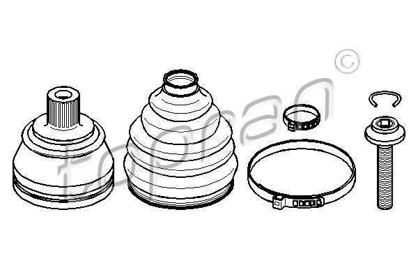 TOPRAN Шарнирный комплект, приводной вал 113 488