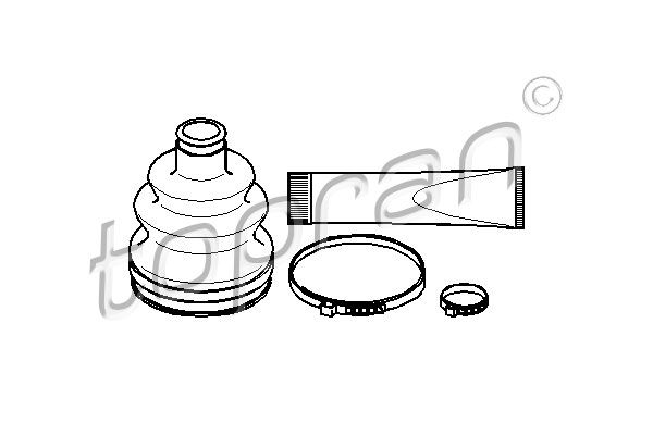 TOPRAN Комплект пылника, приводной вал 200 524