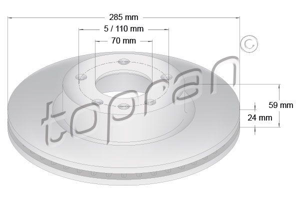 TOPRAN Bremžu diski 200 941