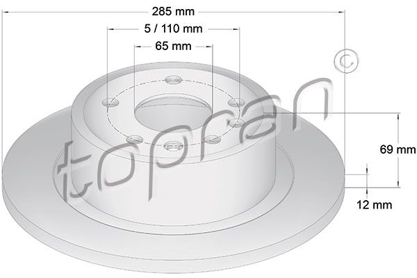 TOPRAN Тормозной диск 200 949