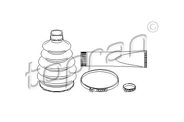 TOPRAN Комплект пылника, приводной вал 205 765