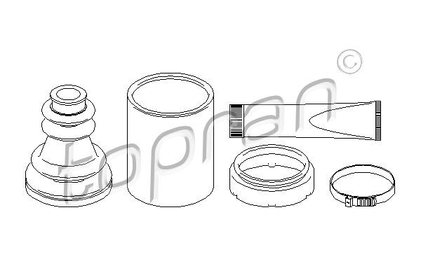 TOPRAN Комплект пылника, приводной вал 207 497