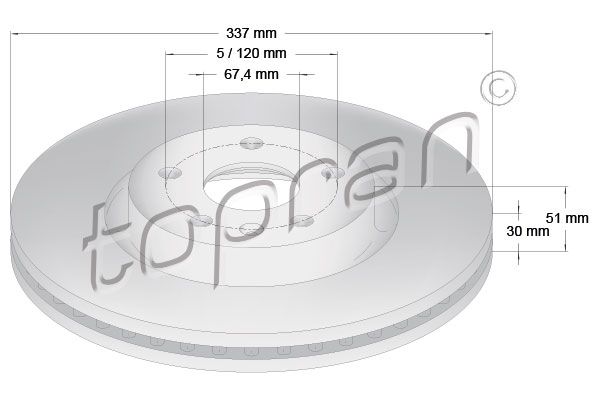 TOPRAN Bremžu diski 207 991