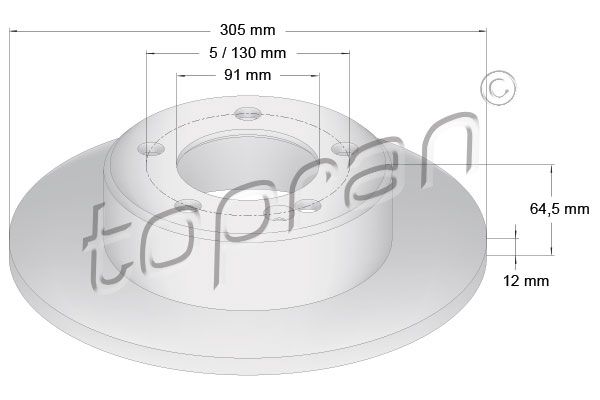 TOPRAN Bremžu diski 208 551