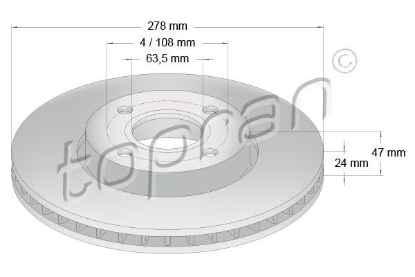 TOPRAN Bremžu diski 300 266