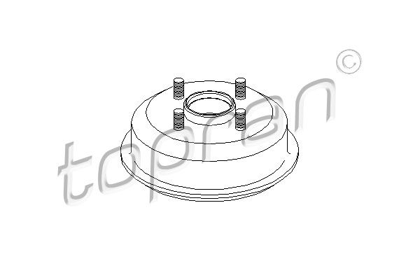 TOPRAN Тормозной барабан 301 015