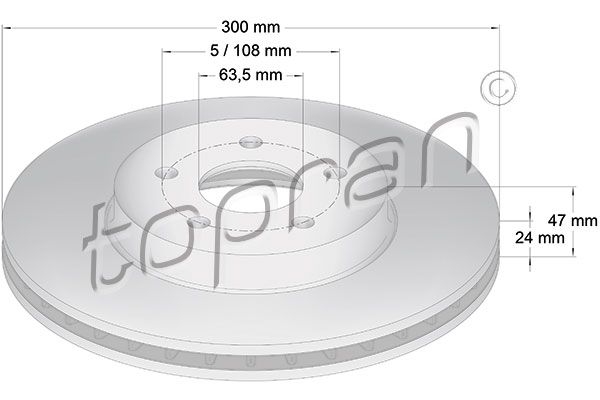 TOPRAN Тормозной диск 301 956