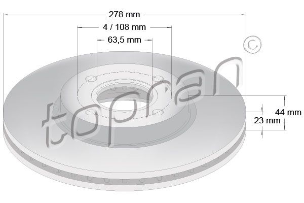 TOPRAN Bremžu diski 304 458