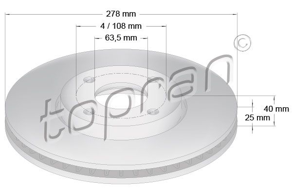 TOPRAN Bremžu diski 304 886