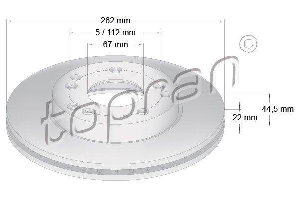 TOPRAN Bremžu diski 400 851