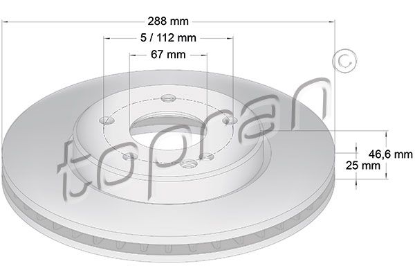 TOPRAN Тормозной диск 400 856