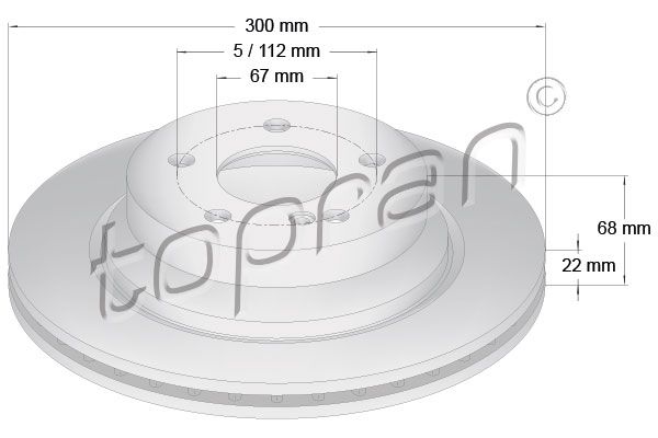 TOPRAN Тормозной диск 401 055