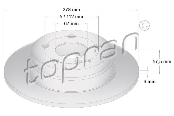 TOPRAN Bremžu diski 401 905