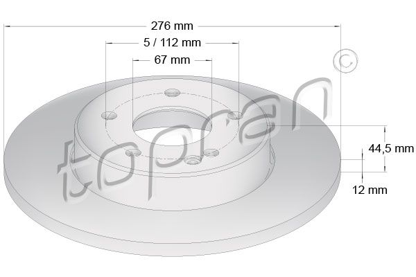 TOPRAN Тормозной диск 407 770