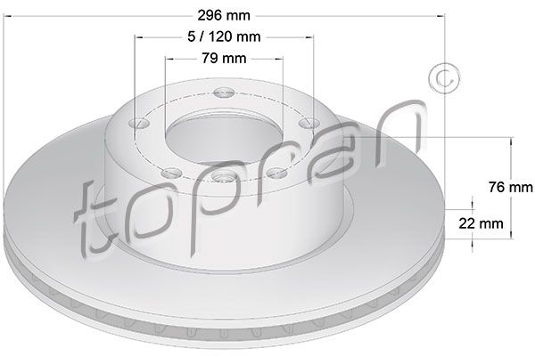 TOPRAN Bremžu diski 500 570
