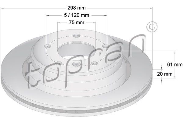 TOPRAN Bremžu diski 500 575