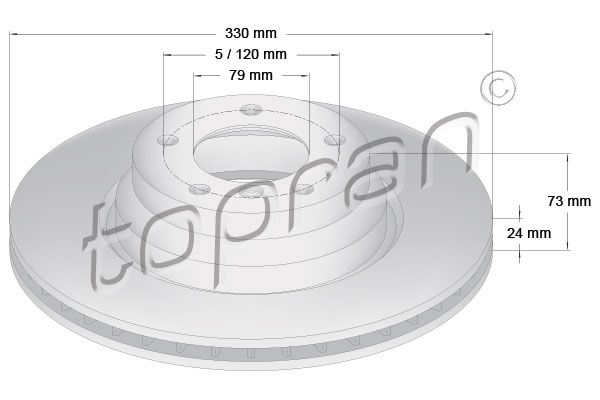 TOPRAN Тормозной диск 500 946