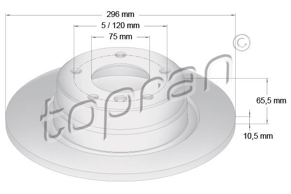 TOPRAN Bremžu diski 500 950