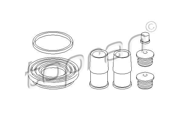 TOPRAN Ремкомплект, тормозной суппорт 500 955