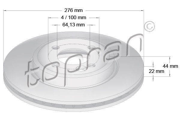 TOPRAN Тормозной диск 501 014