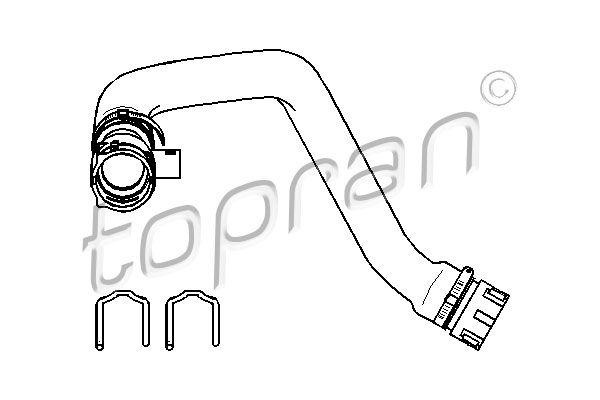 TOPRAN Radiatora cauruļvads 501 567