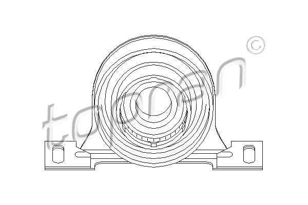 TOPRAN Подвеска, карданный вал 501 593