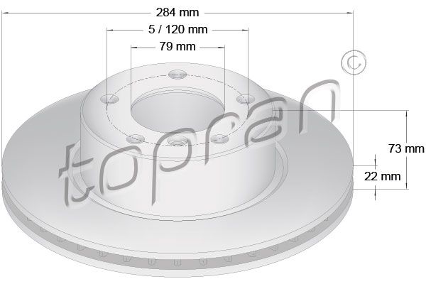 TOPRAN Тормозной диск 501 710