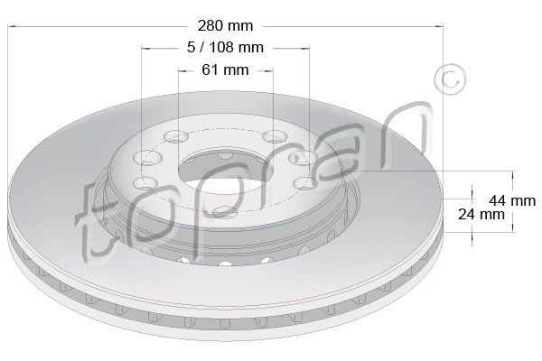 TOPRAN Bremžu diski 700 817