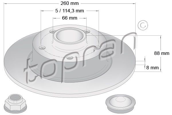 TOPRAN Bremžu diski 701 160