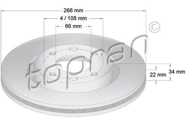 TOPRAN Тормозной диск 720 247
