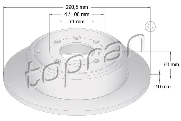 TOPRAN Bremžu diski 722 452