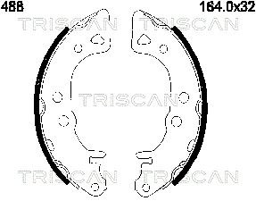 TRISCAN Bremžu loku komplekts 8100 10488