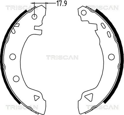 TRISCAN Bremžu loku komplekts 8100 12523